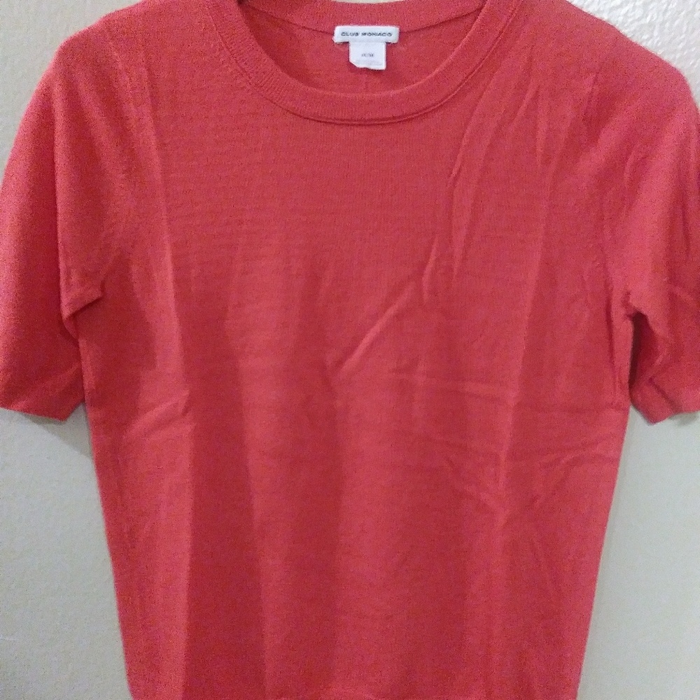Club Monaco Short Sleeve Sweater